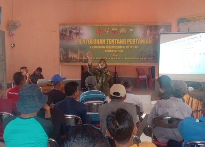 
 Kodim 0322/Siak adakan Penyuluhan serta Edukasi Pertanian dalam rangka TMMD 119 TA 2024