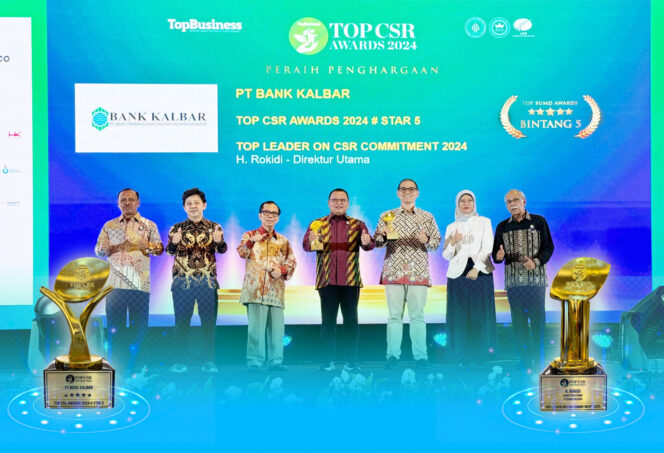 
 Bank Kalbar kembali Peroleh Anugerah TOP CSR WARD Tahun 2024